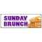 Signmission SUNDAY BRUNCH BANNER SIGN breakfast lunch champagne buffet egg benedict B-72 Sunday Brunch - alternate 1